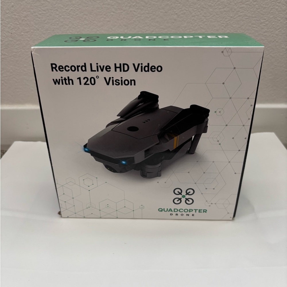 *NEW* Quadcopter Drone with HD Camera - Black - 120 Degree Vision
